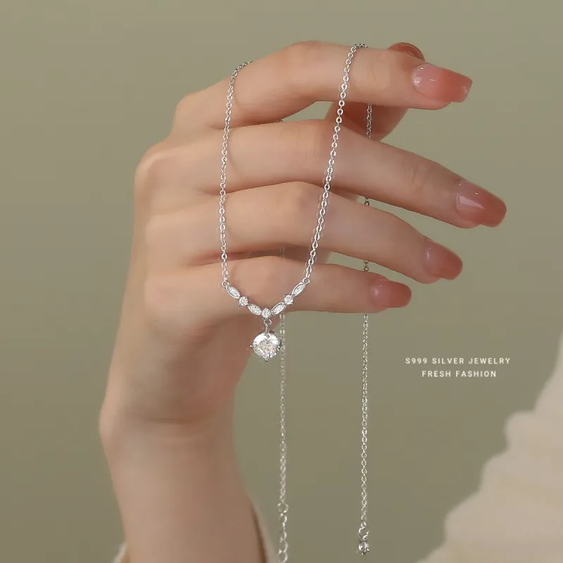 MONI JEWELLERY S999 Silver Necklaces Women's-6
