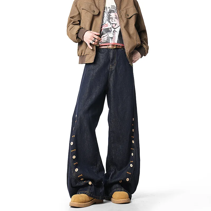 TESTUNG Jeans Unisex Classic Vintage Blue-8
