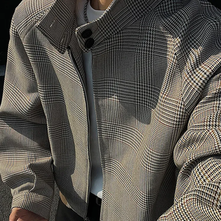 VESIBO Jackets Coats Men's Old Money Brown-2