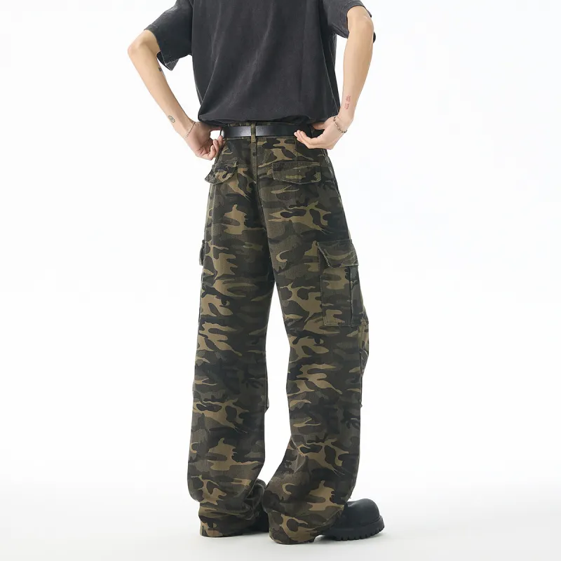 VESIBO Cargo Pants Unisex Army Green-6