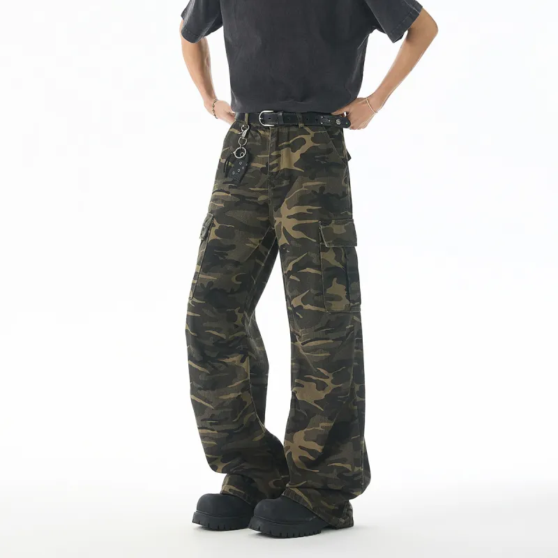 VESIBO Cargo Pants Unisex Army Green-4