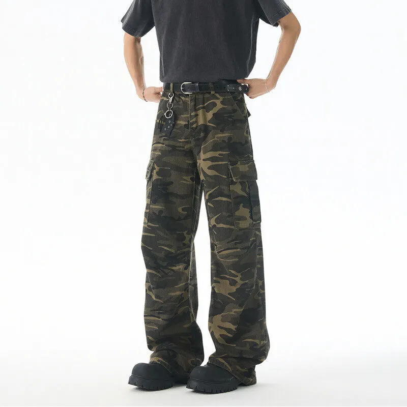 VESIBO Cargo Pants Unisex Army Green-3