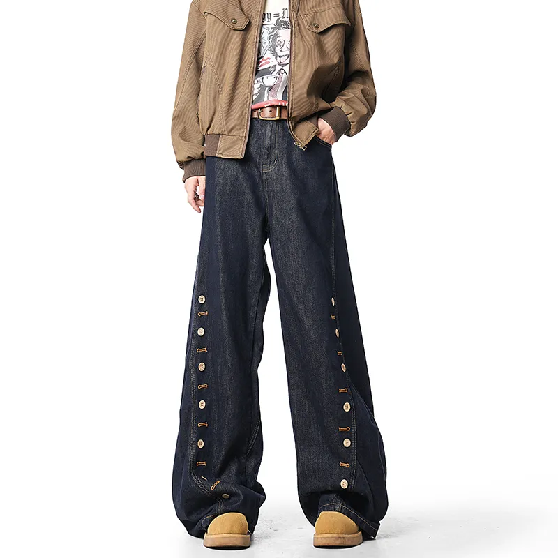 TESTUNG Jeans Unisex Classic Vintage Blue-4
