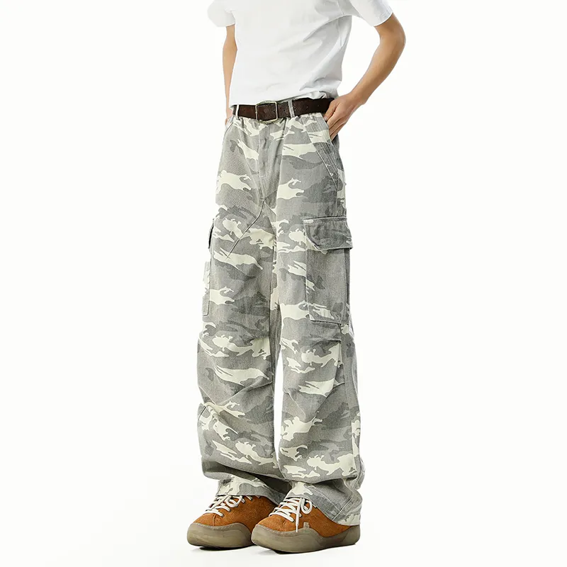 TESTUNG Casual Pants Unisex Gray-9