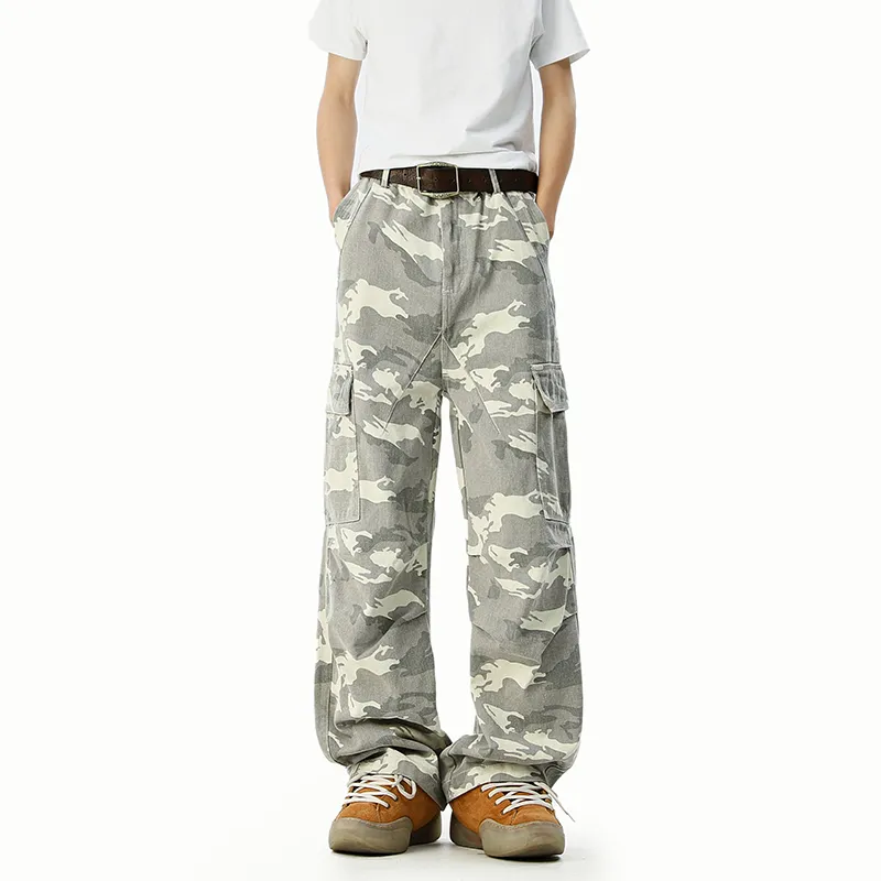 TESTUNG Casual Pants Unisex Gray-10
