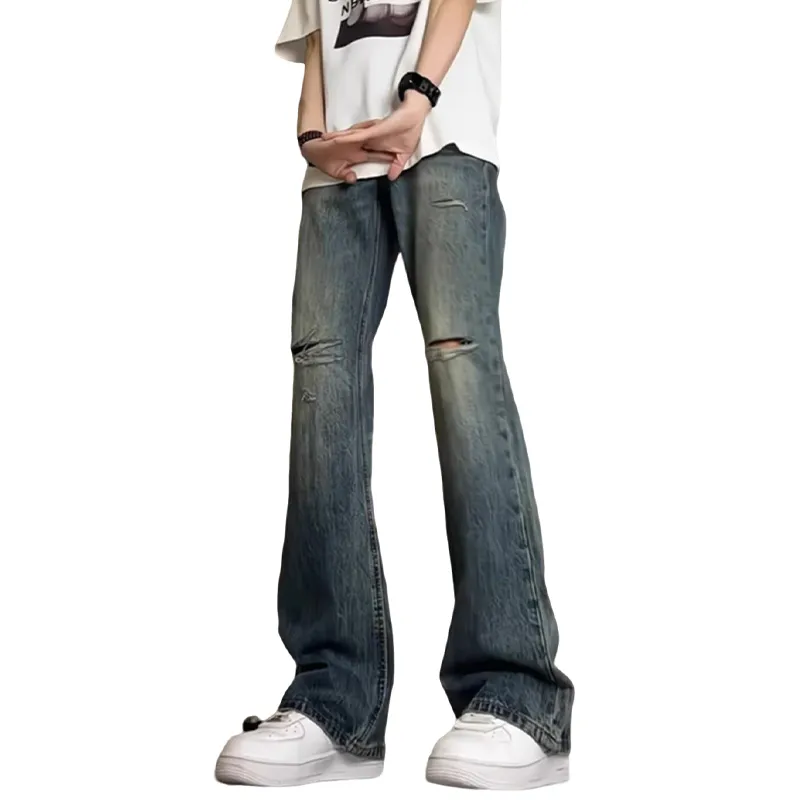 T IRA Jeans Unisex Vintage Blue[A Line Micro Flare]-1