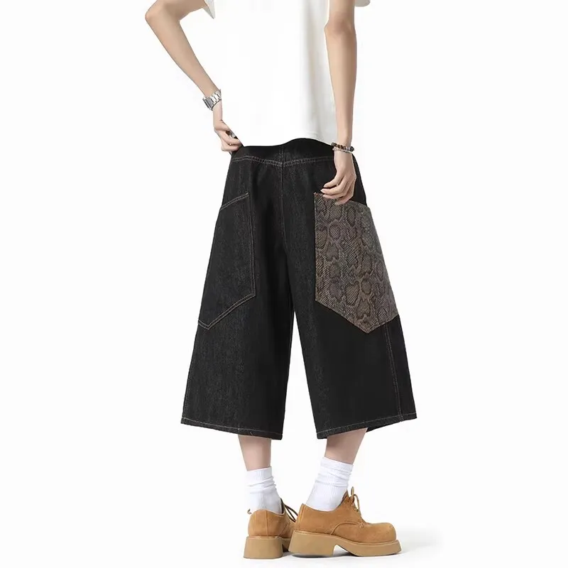 T-IRA Denim Shorts Unisex Scimitar Black-4