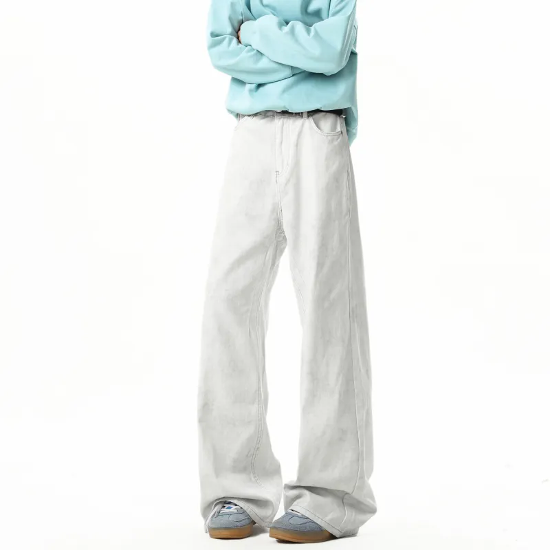 T IRA Jeans Unisex Dirty Wash White-1