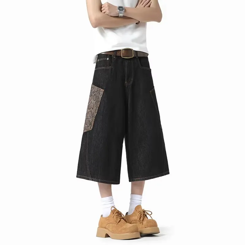 T-IRA Denim Shorts Unisex Scimitar Black-2