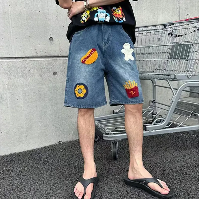 TESTUNG Denim Shorts Unisex-24