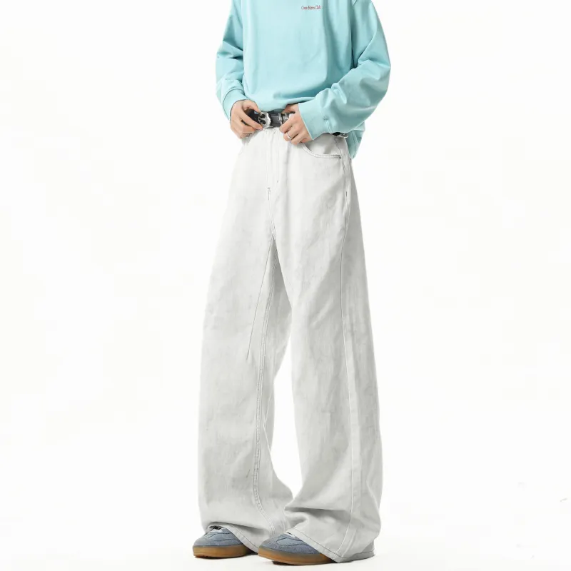 T IRA Jeans Unisex Dirty Wash White-7