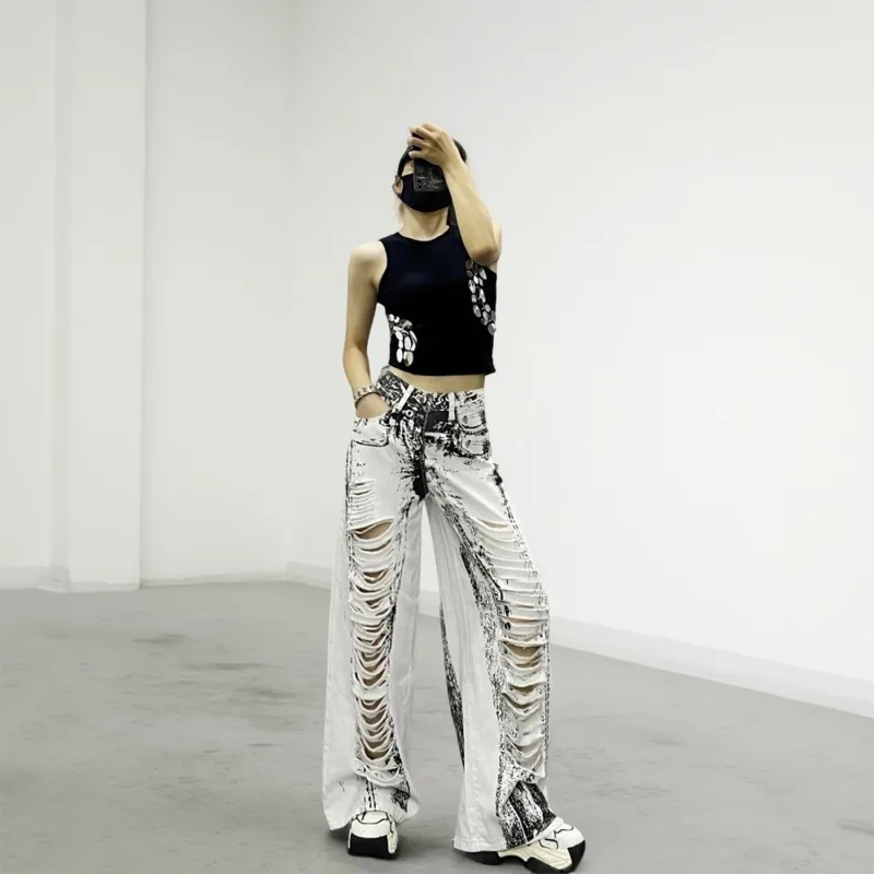 T-IRA Jeans Unisex White-1