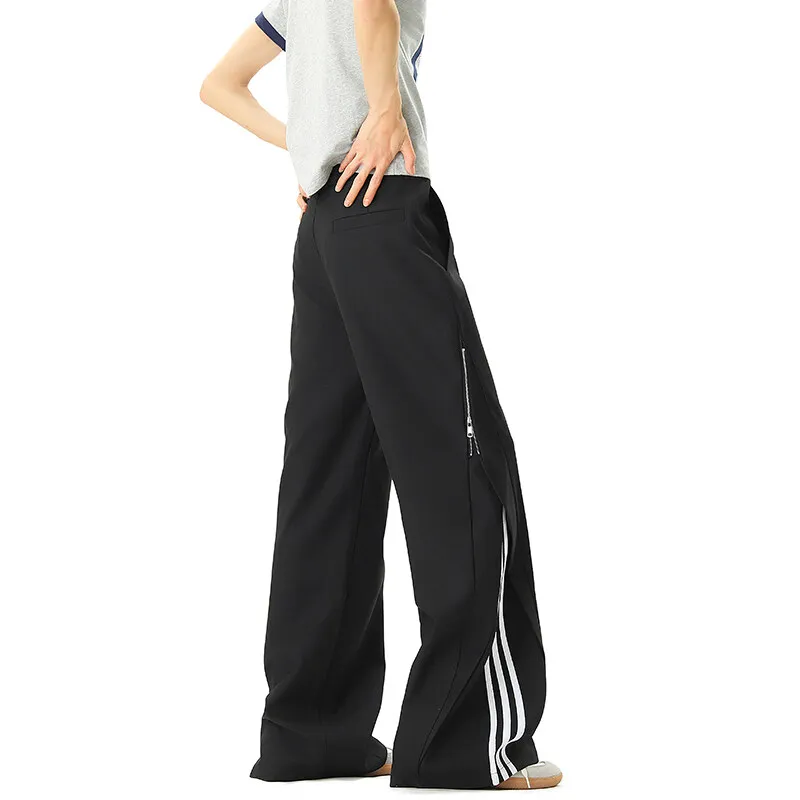 T IRA Casual Pants Unisex Black[Summer Sun Protection Quick Dry Thin]A Shaped Micro Taper-3