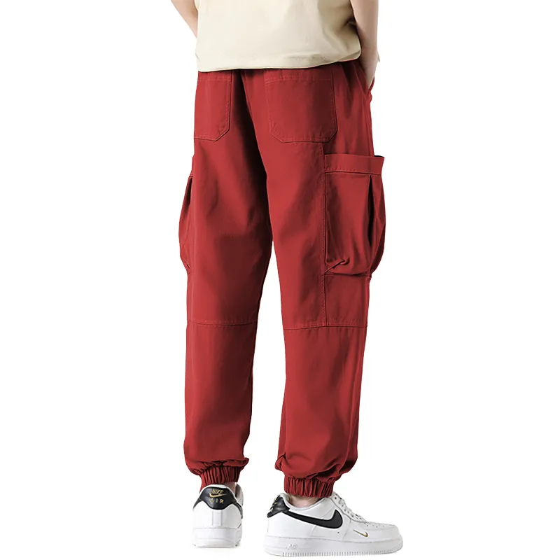 T IRA Cargo Pants Unisex Orange Red-2