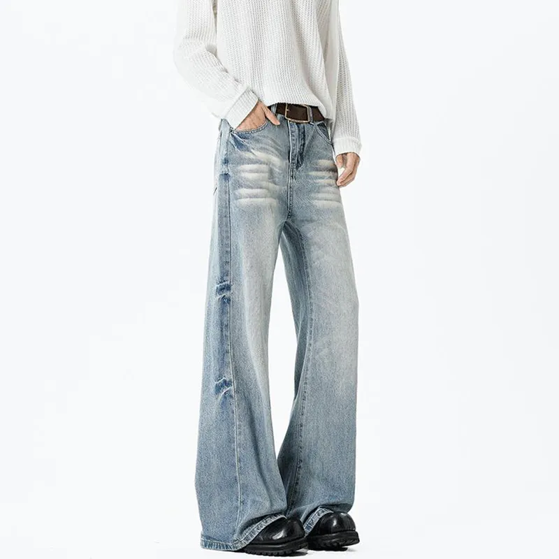 T IRA Jeans Unisex Washed Blue Pattern-2