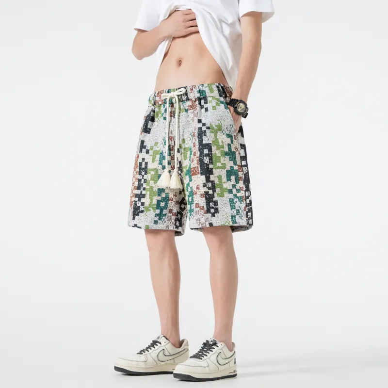 T IRA Casual Shorts Unisex Bluno Green-2