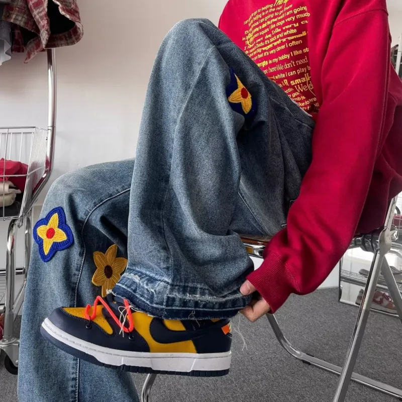 PAINT STAIN Jeans Unisex Blue-5