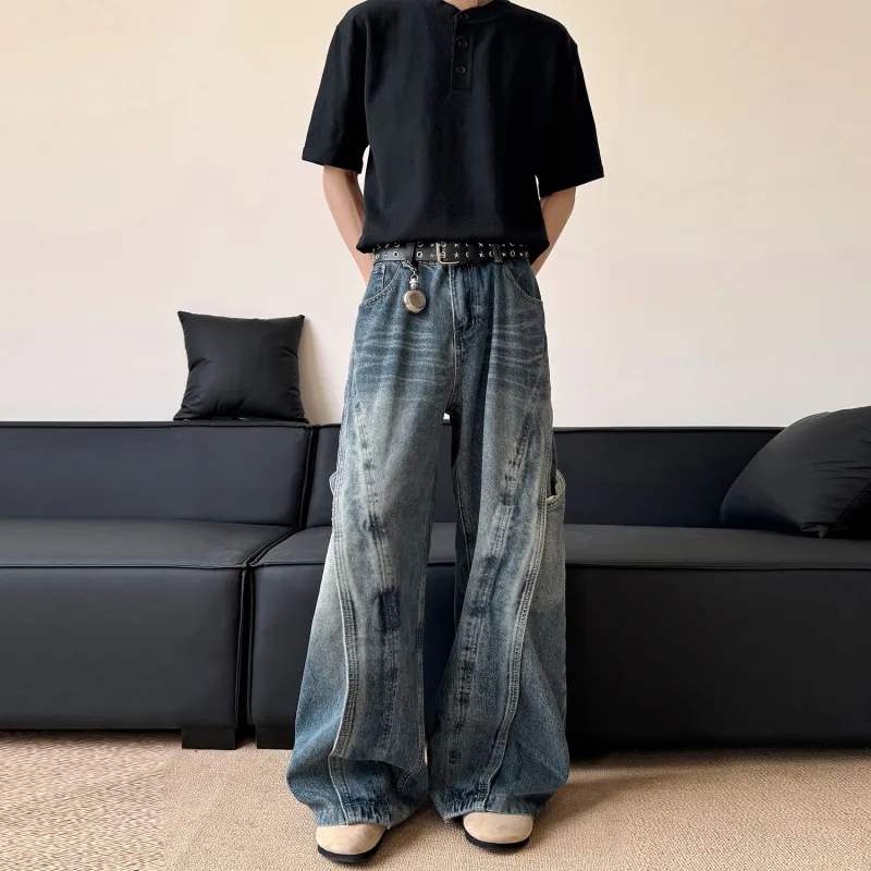 T-IRA Jeans Unisex Vintage Blue-4