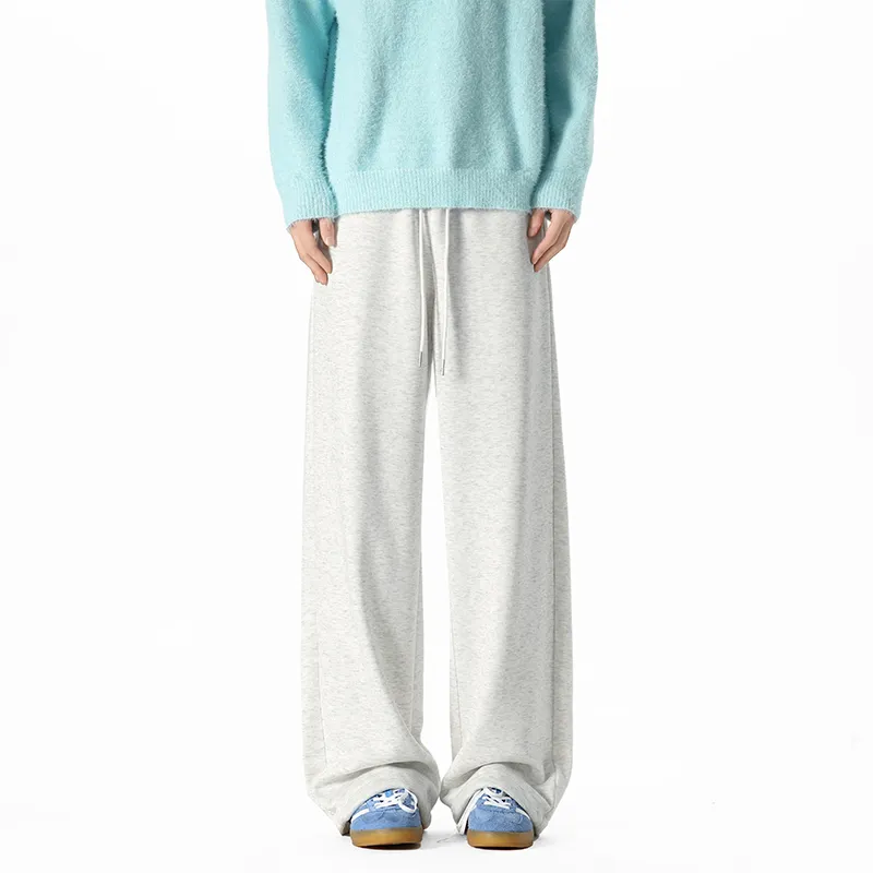 T-IRA Casual Pants Unisex White Heather Gray-2