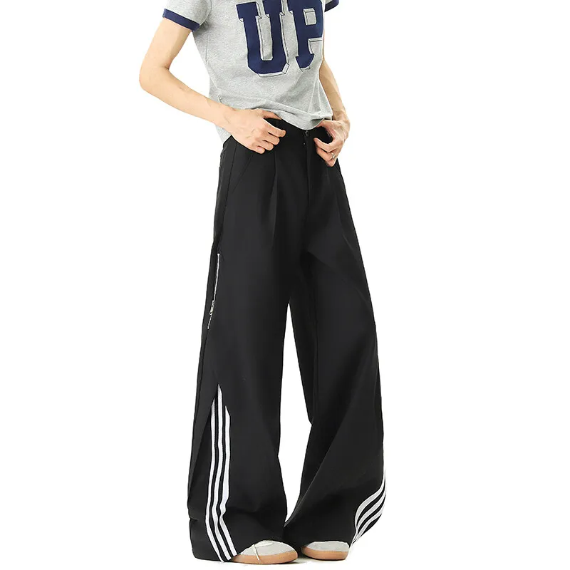 T IRA Casual Pants Unisex Black[Summer Sun Protection Quick Dry Thin]A Shaped Micro Taper-4