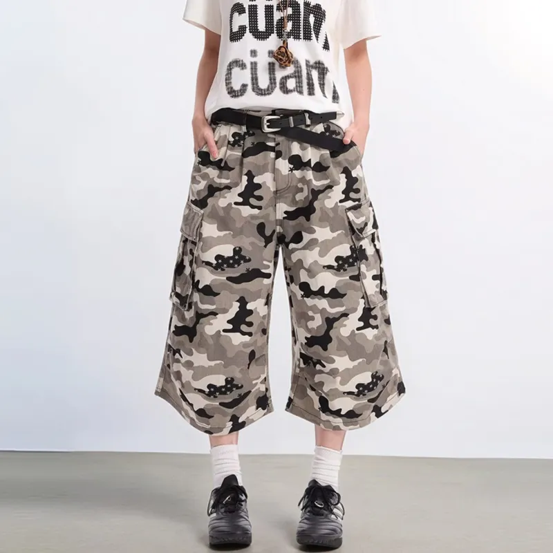 T-IRA Cargo Shorts Unisex Camouflage-2
