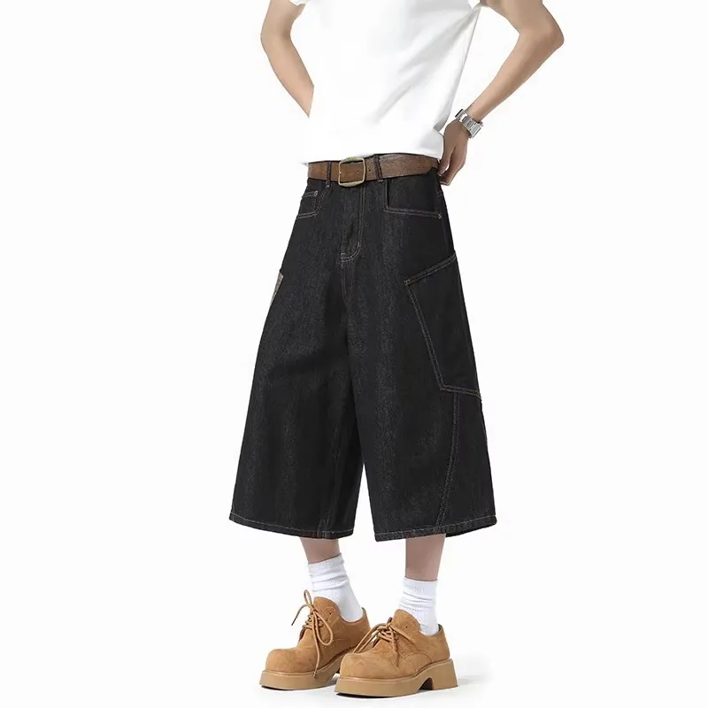 T-IRA Denim Shorts Unisex Scimitar Black-5