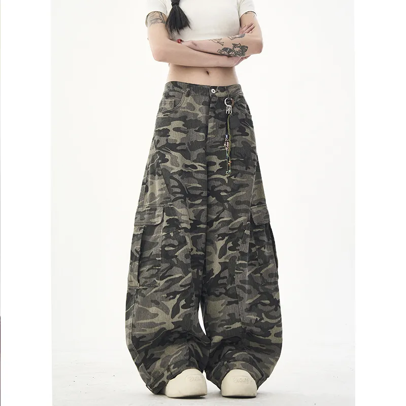 T IRA Cargo Pants Unisex Camouflage Summer-1