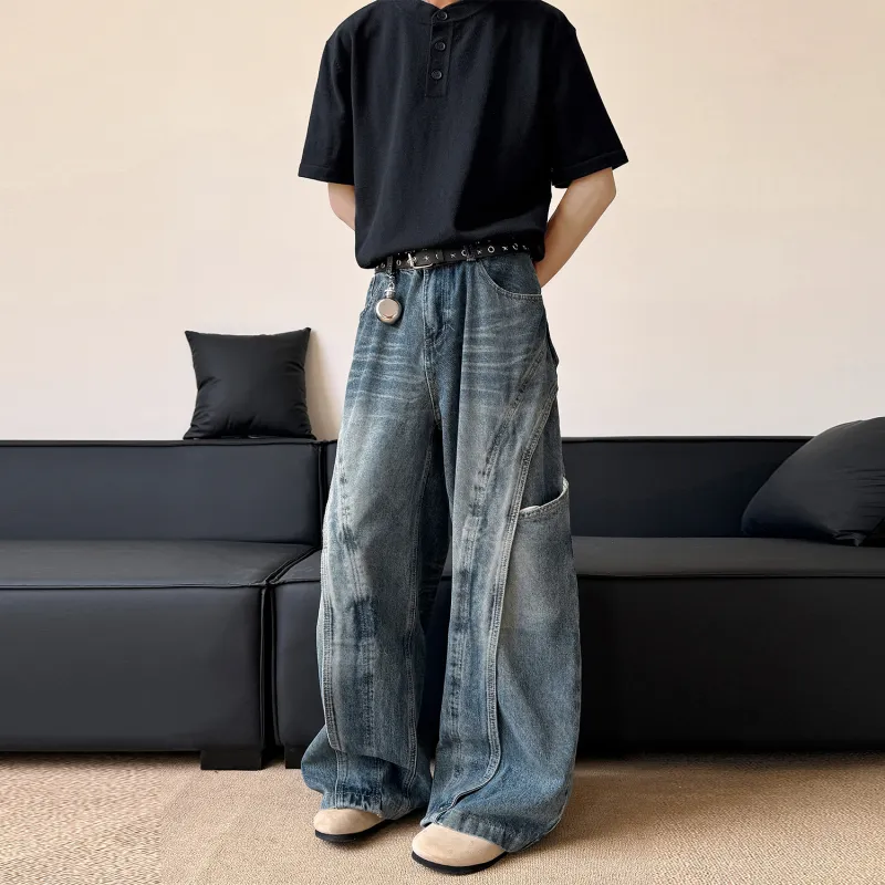 T-IRA Jeans Unisex Vintage Blue-5