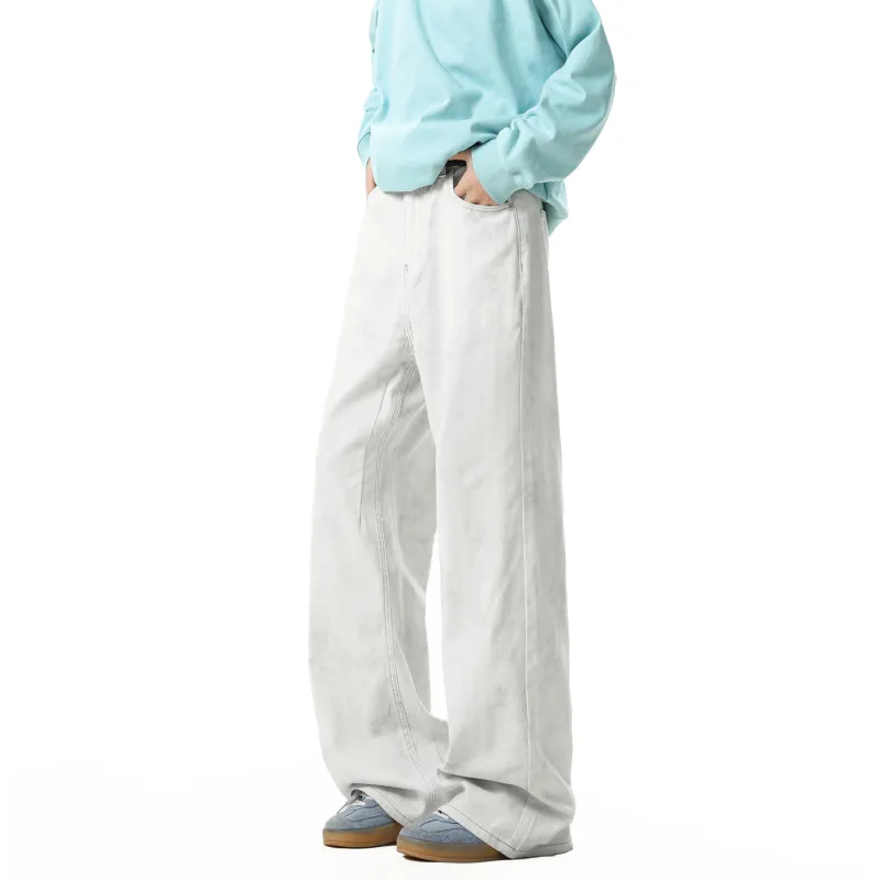 T IRA Jeans Unisex Dirty Wash White-3