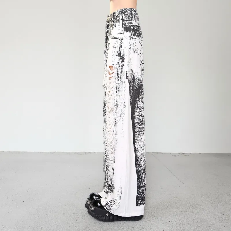 T-IRA Jeans Unisex White-5