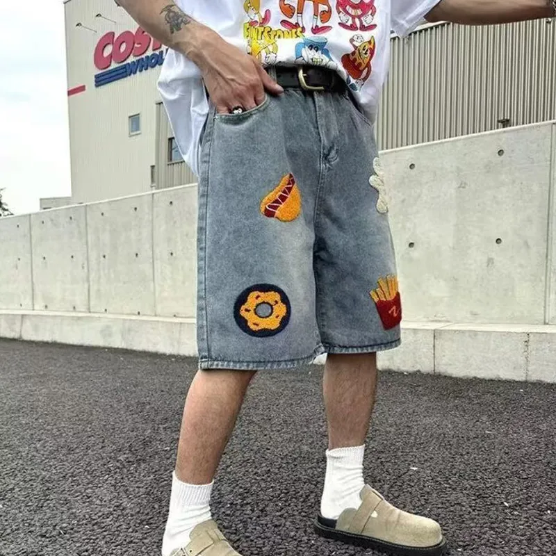 TESTUNG Denim Shorts Unisex-28