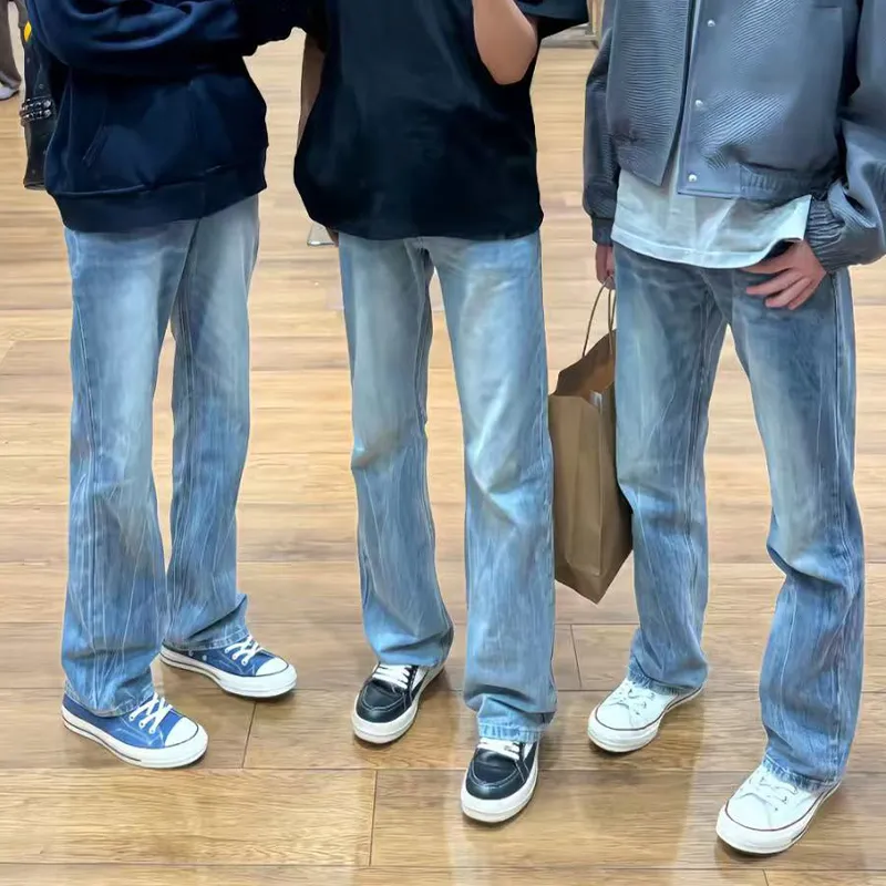 T IRA Jeans Unisex Ice Blue[Lightning Ripple Bamboo Flagship Edition]-4