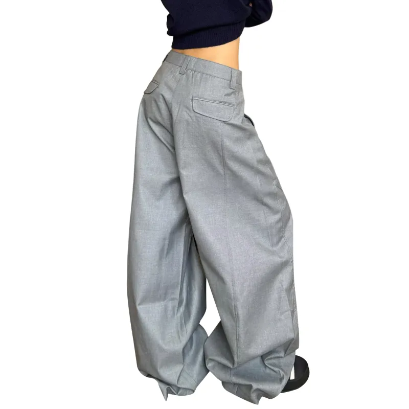 T IRA Suit Trousers Unisex Gray-1