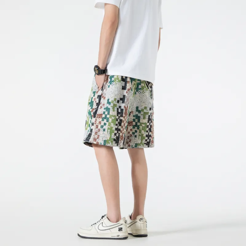 T IRA Casual Shorts Unisex Bluno Green-4