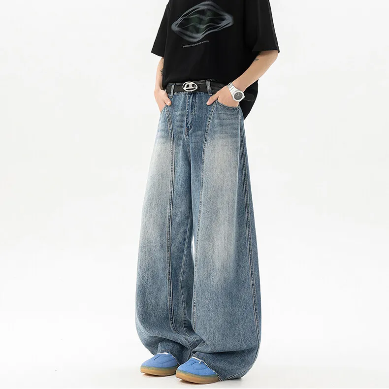 PAINT STAIN Trendy Essential Jeans Unisex Blue Shades Single Item-11