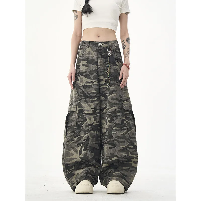 T IRA Cargo Pants Unisex Camouflage Summer-3