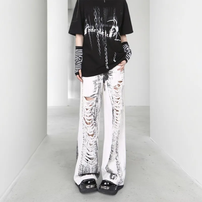 T-IRA Jeans Unisex White-4
