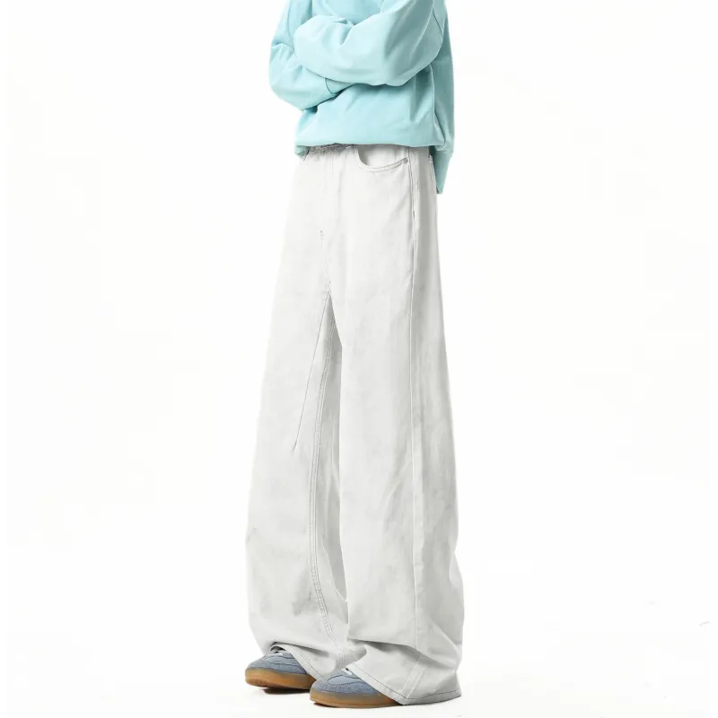T IRA Jeans Unisex Dirty Wash White-4