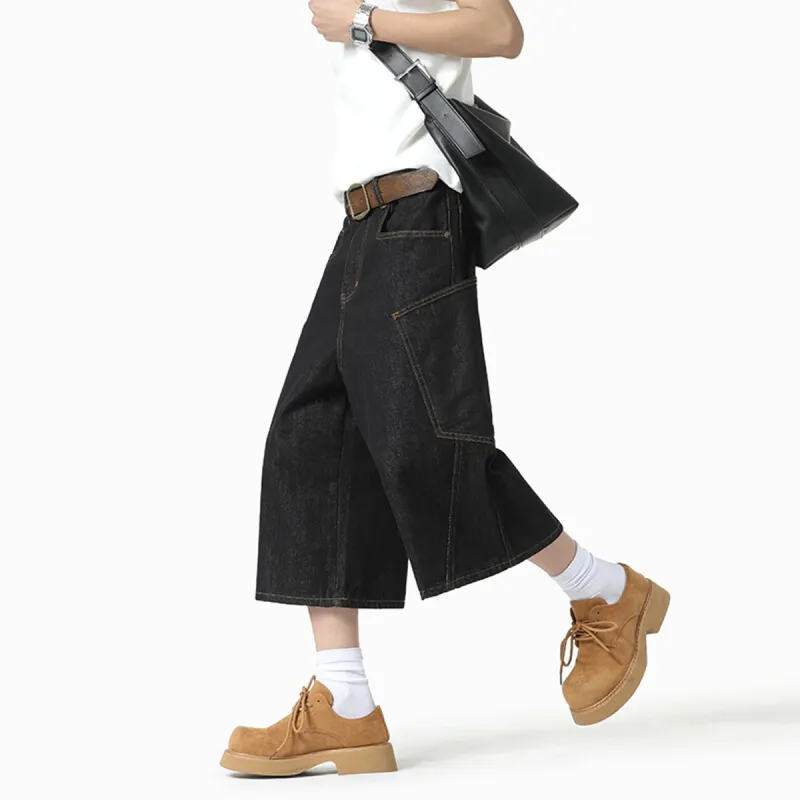 T-IRA Denim Shorts Unisex Scimitar Black-3