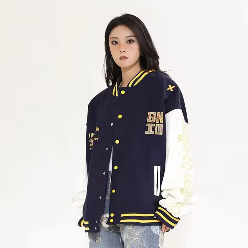 T IRA Jackets Coats Unisex Navy Blue-3