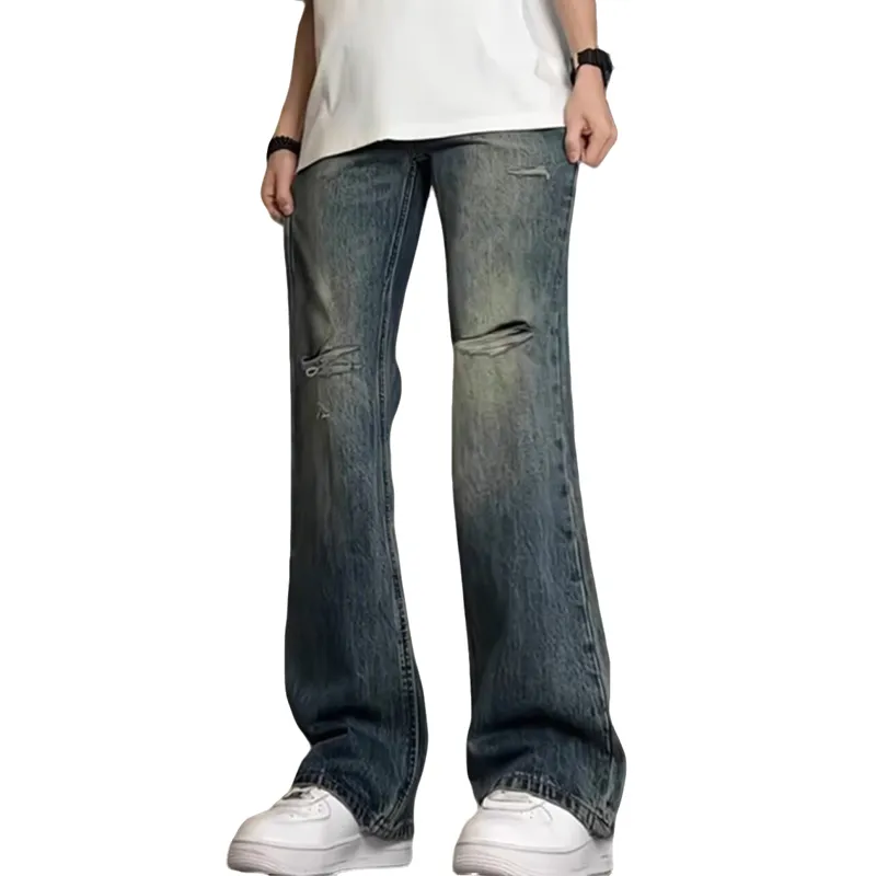 T IRA Jeans Unisex Vintage Blue[A Line Micro Flare]-2