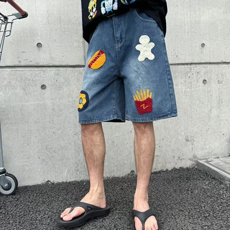 TESTUNG Denim Shorts Unisex-23