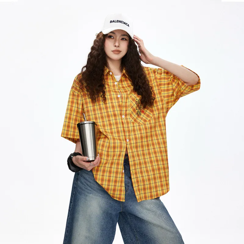 T IRA Shirts Unisex Yellow Plaid-3