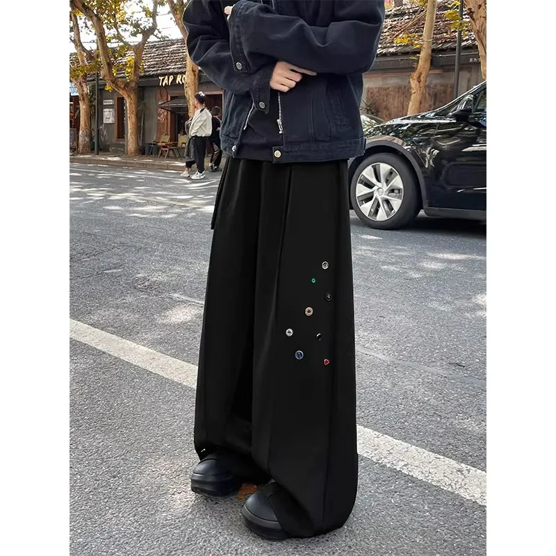 T IRA Cargo Pants Unisex Buttons Black-4