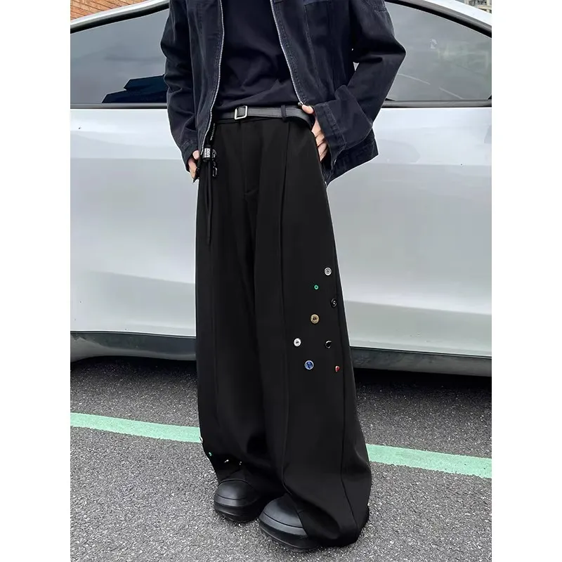 T IRA Cargo Pants Unisex Buttons Black-5
