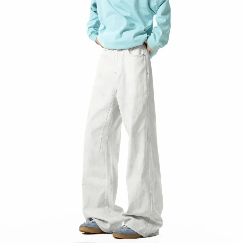 T IRA Jeans Unisex Dirty Wash White-2