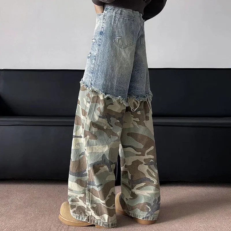T IRA Jeans Unisex Blue & Camouflage-4