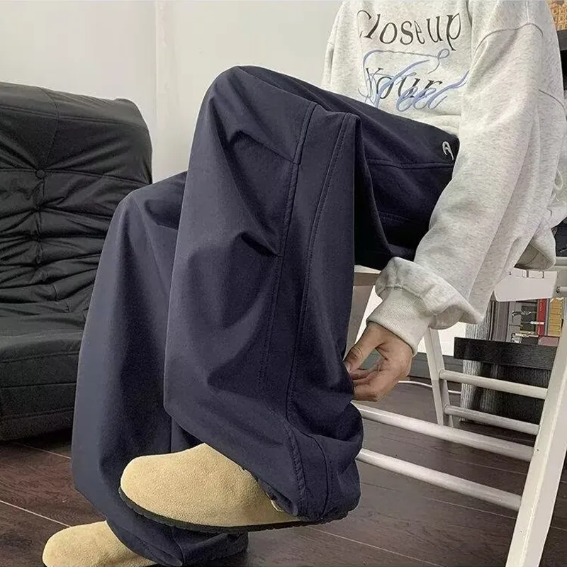 T IRA Casual Pants Unisex Navy Blue-2