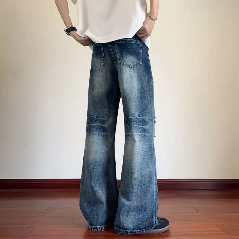 T IRA Jeans Unisex Lightning Crackle[A Shaped Bootcut]-3