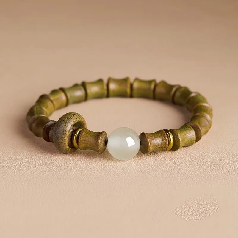 JIAFULAI Green Sandalwood Bracelets Unisex-2